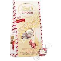 Lindt LINDOR Candy Truffles, Holiday Peppermint White Chocolate, C006490, 5.1 OZ