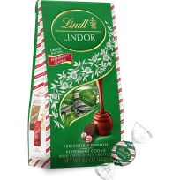 Lindt LINDOR Candy Truffles, Holiday Peppermint Cookie Milk Chocolate, C006491, 5.1 OZ