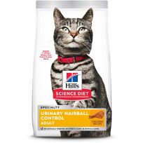 Hill's Science Diet Adult Urinary & Hairball Control Chicken Recipe Dry Cat Food, 10137, 15.5 LB Bag