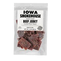 IOWA SMOKEHOUSE® Ranch Hand Beef Jerky Cracked Black Pepper, IS-RH8JP, 8 OZ
