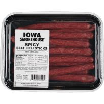 IOWA SMOKEHOUSE® Beef Sticks Deli Spicy, IS-BDS, 13 OZ