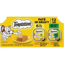 Temptations™ Tasty Chicken & Seafood Medley Pate in Gravy Wet Cat Food, 12-Count, 474-700-15, 3.5 OZ Can