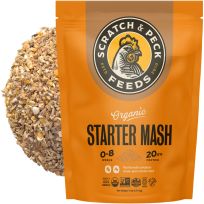 Scratch And Peck Organic Chicken and Duck Feed – Starter Mash, 011873, 10 LB Bag
