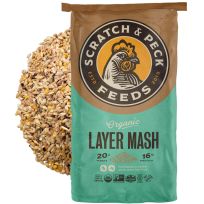 Scratch And Peck Organic Chicken and Duck Feed – Layer Mash 16%, 011853, 40 LB Bag