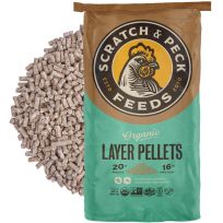 Scratch And Peck Organic Chicken and Duck 16% Layer Pellet with Grub Protein, 011880, 35 LB Bag