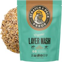 Scratch And Peck Organic Chicken and Duck Feed – Layer Mash 16%, 011876, 10 LB Bag
