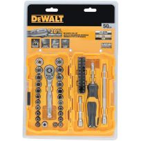 DEWALT Drive Mechanics Tool Set, 50-Piece, DWMT45422, 1/4 IN