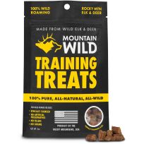 MOUNTAIN WILD Wild Elk & Venison Training Treat Nibs, Original Recipe, 10029, 4 OZ