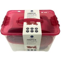 PHANTOM CHEF® Food Storage, Red, 100-Piece, PC-416-600