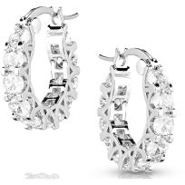 Montana Silversmiths Dazzling Delight Crystal Hoop Earrings, ER5639