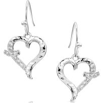 Montana Silversmiths With Love Heart Earrings, ER6226