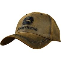John Deere Brown Oil Skin Cap, J11E-03DU-JDR-C91, Brown, One Size Fits Most