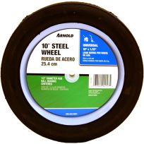 ARNOLD® Universal Steel Wheel for Tillers and Dollies, 490-323-001, 10 IN x 1.75 IN