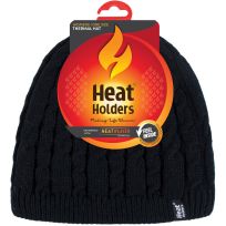 Heat Holders® Alesund Solid Cable Knit Hat, HHL03054, Black, One Size Fits Most