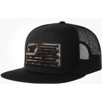 TROLL CO Anvil Flagship CM Flat Brim Trucker Hat, TC2702, Black, One Size Fits Most