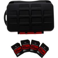 Stealth Cam Memory Card Storage Case with (4X) 16GB SD Card, STC-MCSC-16GB4PK