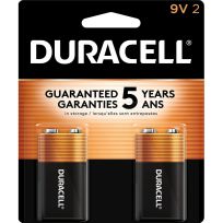 Duracell Coppertop Alkaline Batteries, 2-Pack, 41333039619, 9V