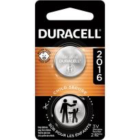 Duracell Specialty 3V Lithium Coin Battery, 2-Pack, DURDL2016B2PK, 2016