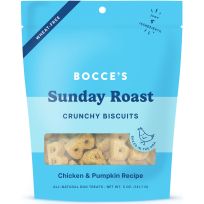 BOCCE'S Sunday Roast Dog Biscuits, Chicken & Pumpkin Recipe, BCB-A20109, 5 OZ Bag