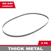 Milwaukee Tool 10 TPI Compact Portable Band Saw Blade, 3-Pack, 48-39-0509, 35-3/8 IN