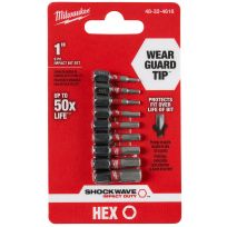 Milwaukee Tool SHOCKWAVE™ Impact Duty Hex Insert Bit Set, 9-Piece, 48-32-4616, 1 IN