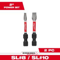 Milwaukee Tool SHOCKWAVE™ mpact Slotted 3/16" & 1/4" Power Bit, 2-Pack, 48-32-4920, 2 IN
