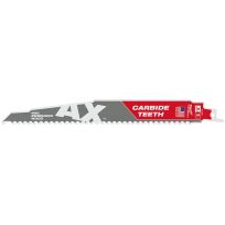 Milwaukee Tool 5 TPI AX™ with Carbide Teeth SAWZALL® Blade for Wood with Nails, 3-Pack, 48-00-5326, 9 IN