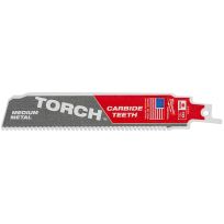 Milwaukee Tool 10 TPI TORCH™ with Carbide Teeth SAWZALL® Blade for Conduit and Strut, 48-00-5251, 6 IN