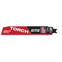 Milwaukee Tool 10 TPI TORCH™ with NITRUS CARBIDE™ Teeth SAWZALL® Blade for Conduit and Strut, 48-00-6251, 6 IN