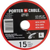 PORTER-CABLE® Cut off Wheel, 15-Pack, PC805115PK, 4-1/2 IN