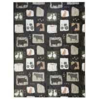 Carstens Plush Throw Blanket, Vintage Farm, JP164, 50 IN x 60 IN