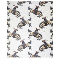 Carstens Plush Throw Blanket, Cowboy, JP166, 50 IN x 60 IN