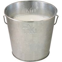Tiki® Citronella Wax Candle Metal Bucket, 1412110, Silver, 17 OZ