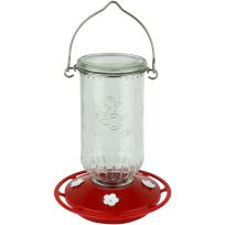 Nature's Way® Ruby Roost Recycled Glass Hummingbird Feeder, 9962384, 17 OZ