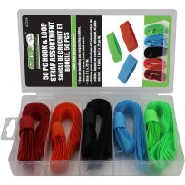 GRIP® Hook & Loop Strap Assortment, 50-Piece, 43254