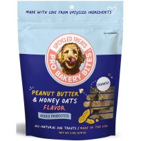 PRO BAKERY BITES Upcycled Dog Treats, Peanut Butter & Honey Oats Flavor, 783735, 6 OZ