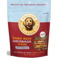 PRO BAKERY BITES Upcycled Dog Treats, Double Bacon Cheeseburger Flavor, 783759, 6 OZ