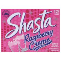 Shasta Raspberry Crème Caffeine Free, 12-Pack, 01021208, 12 OZ