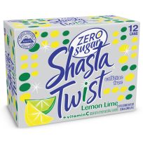Shasta Zero Sugar Lemon Lime Twist Caffeine Free, 12-Pack, 01021892, 12 OZ