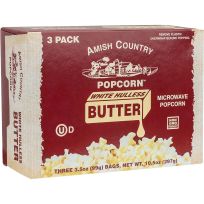 Amish Country Popcorn Buttery White Microwave Popcorn, 3-Pack, 11321 WMM, 3.5 OZ