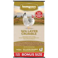 Bomgaars Feeds 16% Layer Crumble Feed, Bonus Size, 80966-50, 50 LB Bag