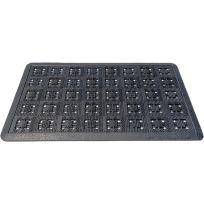 DHTG Rubber Bad Weather Doormat, BWM-1830-6P, Black, 18 IN x 30 IN