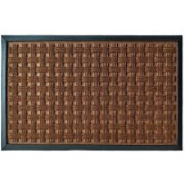 DHTG Rubber/Poly Fashion Trends Doormat, FT1830-20BN, Brown, 18 IN x 30 IN