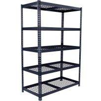 BLACK DIAMOND™ Light Duty Steel Shelving Unit with 5 Adjustable Shelves, 48 x 24 x 72 IN, BDWP724824