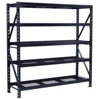 BLACK DIAMOND™ Heavy Duty Steel Shelving Unit with 5 Adjustable Shelves, 84 x 24 x 84 IN, BDFW848424