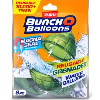 ZURU Bunch O Balloons Reusable Grenade Water Balloons, 6-Pack, 56730UQ1