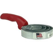 Decker Reversable Spiral Steel Curry Comb, 15S, Tan / Red