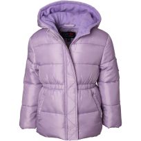 Pink Platinum Kids Solid Hooded Puffer Jacket, Assorted Sizes, PP-854760-LIL, Lilac