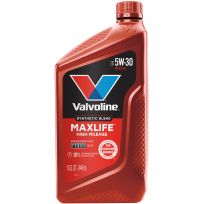 Valvoline™ MaxLife Technology™ High Mileage Synthetic Blend Motor Oil, SAE 5W-30, VV1556, 1 Quart