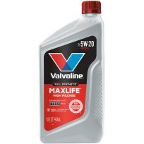 Valvoline™ MaxLife Technology™ High Mileage Full Synthetic Motor Oil, SAE 5W-20, 849644, 1 Quart